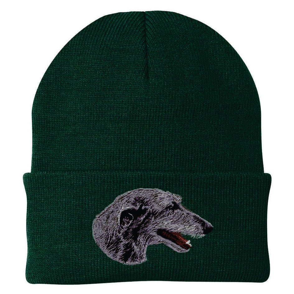 Scottish Deerhound Embroidered Beanie