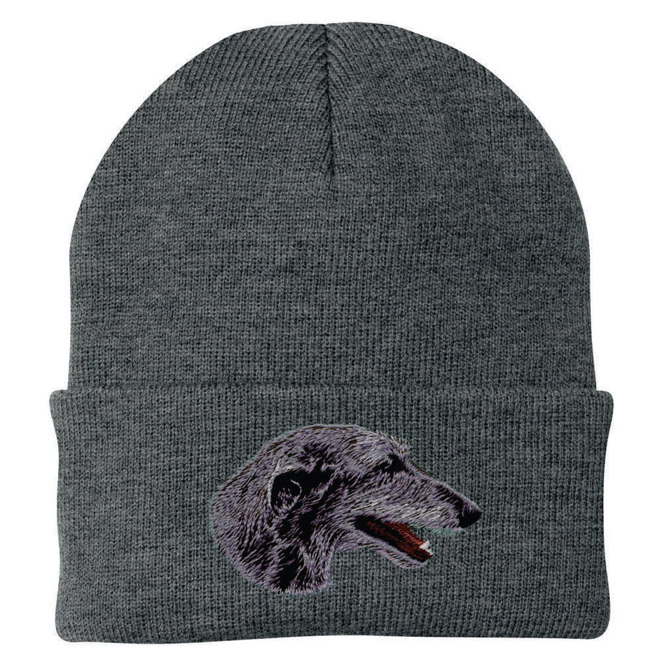 Scottish Deerhound Embroidered Beanie