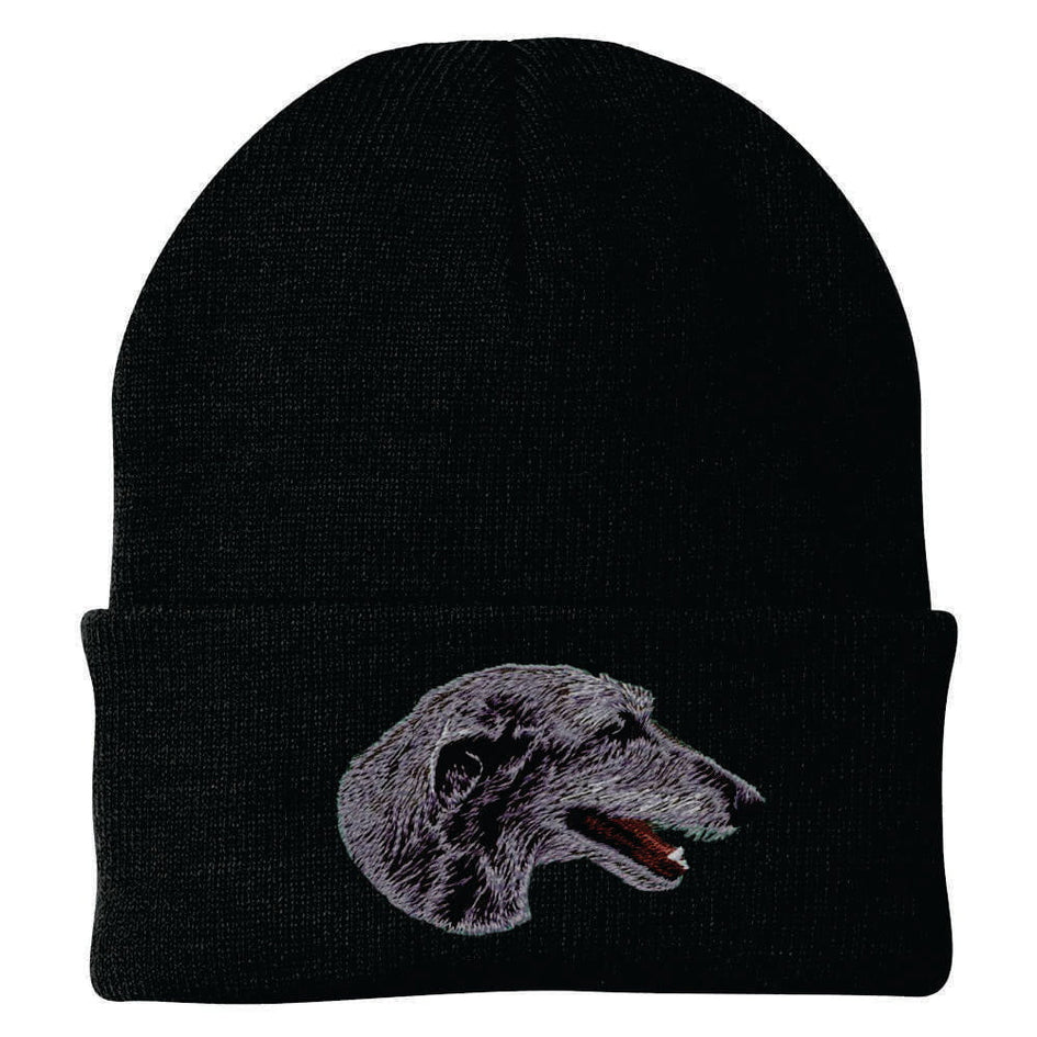 Scottish Deerhound Embroidered Beanie