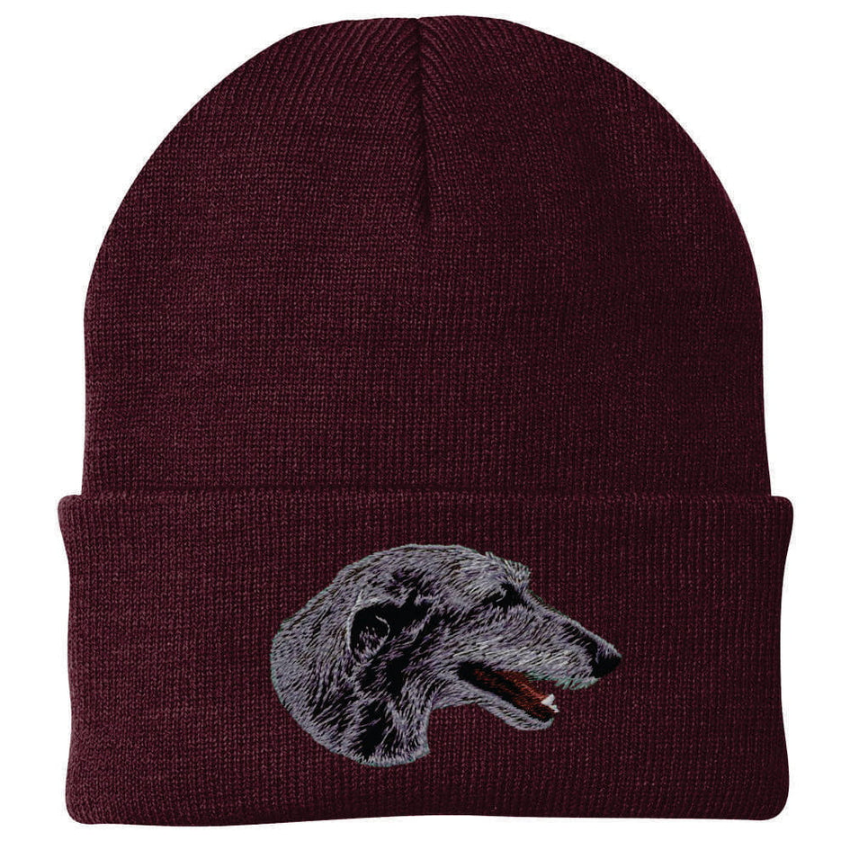 Scottish Deerhound Embroidered Beanie