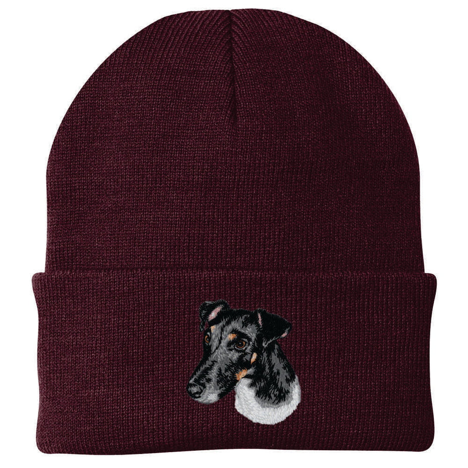 Smooth Fox Terrier Embroidered Beanie