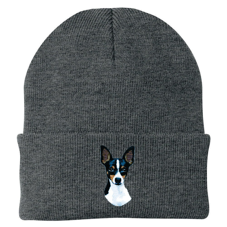 Toy Fox Terrier Embroidered Beanie