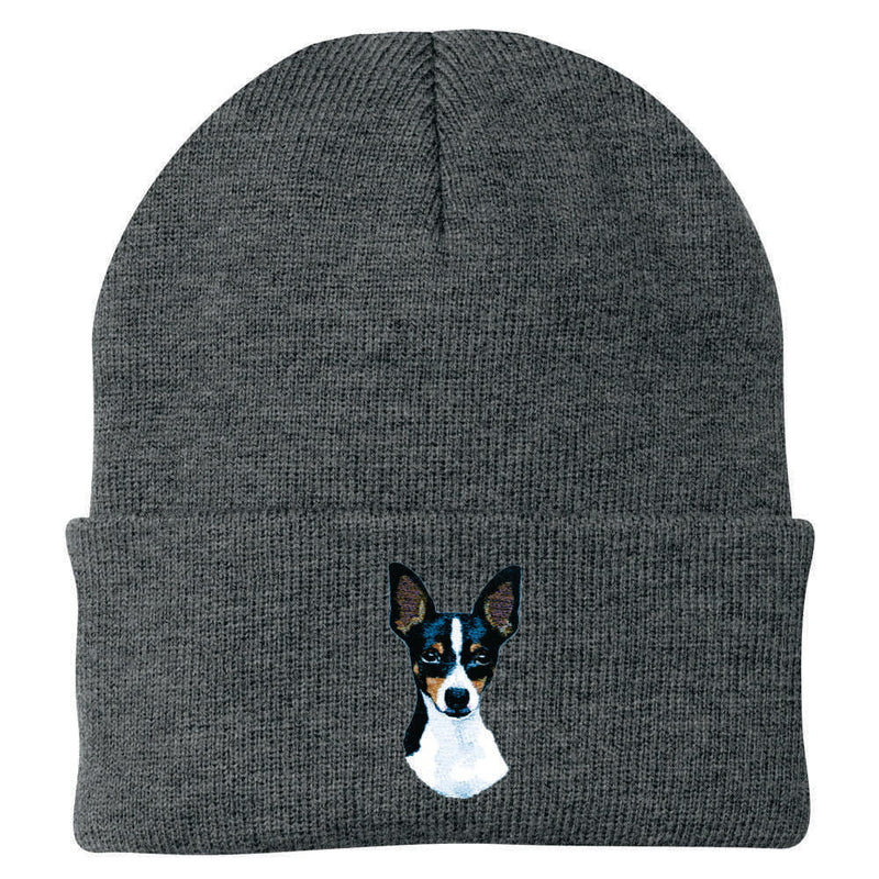 Toy Fox Terrier Embroidered Beanie
