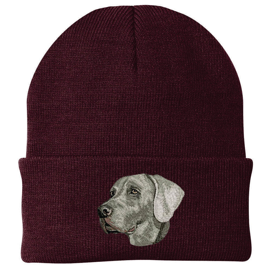 Weimaraner Embroidered Beanie