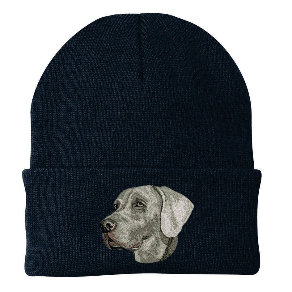 Weimaraner Embroidered Beanie