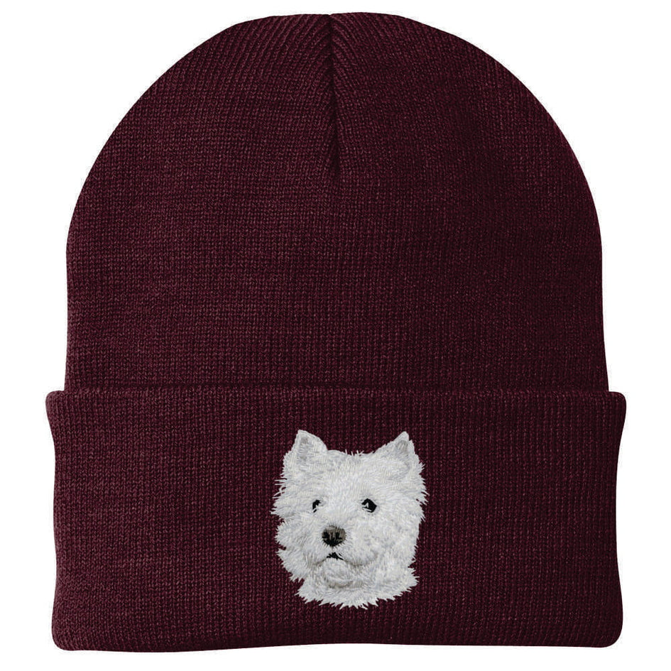 West Highland White Terrier Embroidered Beanie