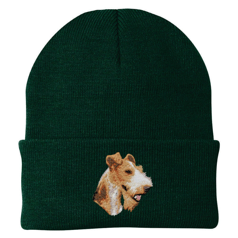 Wire Fox Terrier Embroidered Beanie