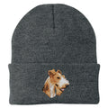 Wire Fox Terrier Embroidered Beanie