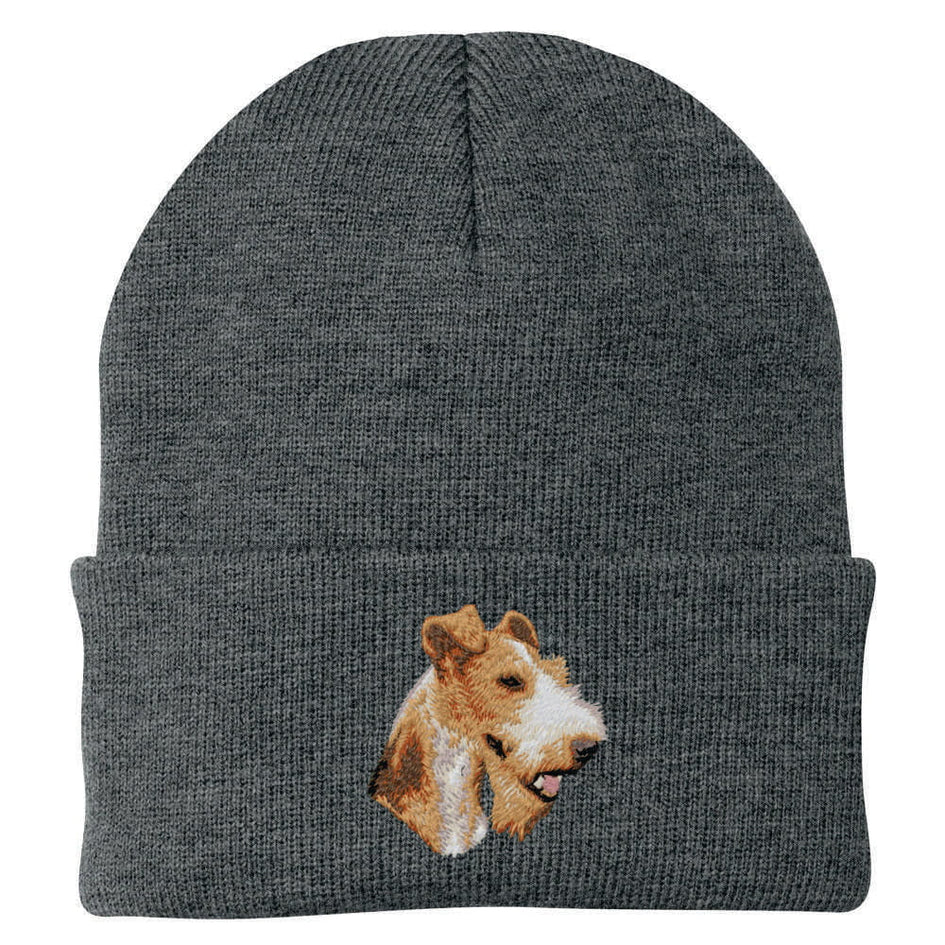 Wire Fox Terrier Embroidered Beanie