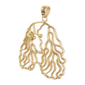 Cavalier King Charles Spaniel in 14K Gold Silhouette Head Pendant