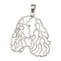 Cavalier King Charles Spaniel in Sterling Silver Silhoutte Head Pendant