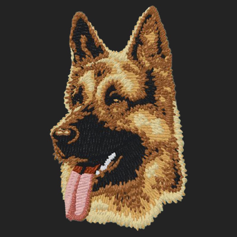 German Shepherd Dog Embroidered Sweatshirt Hoodie