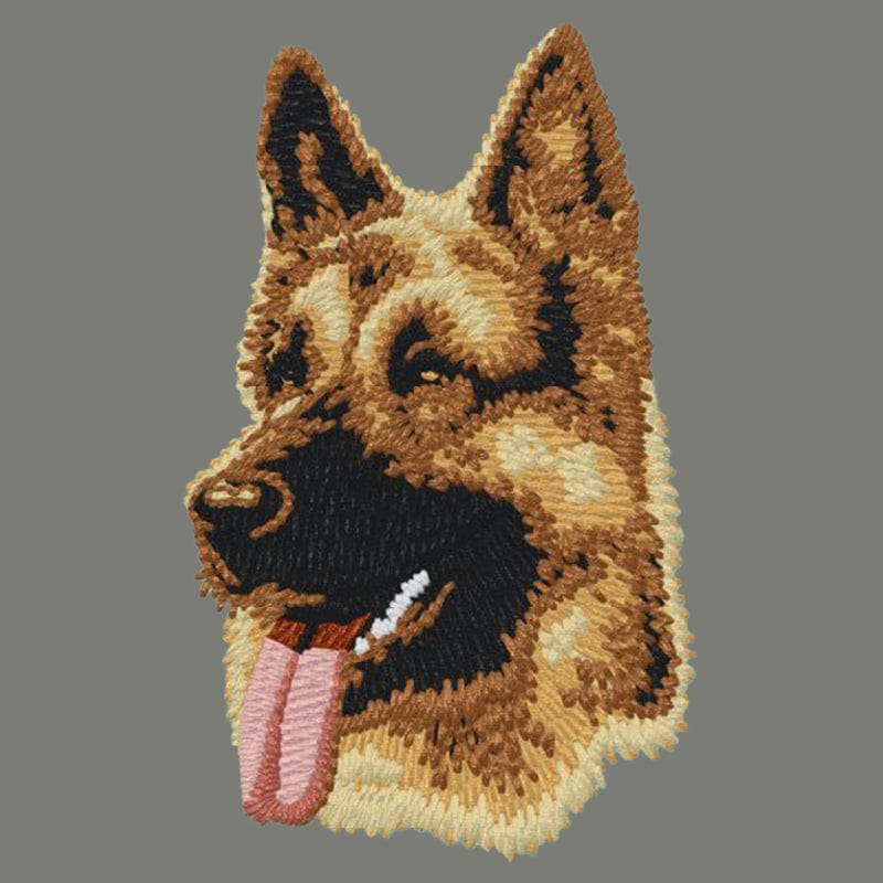 German Shepherd Dog Embroidered Wearable Blanket