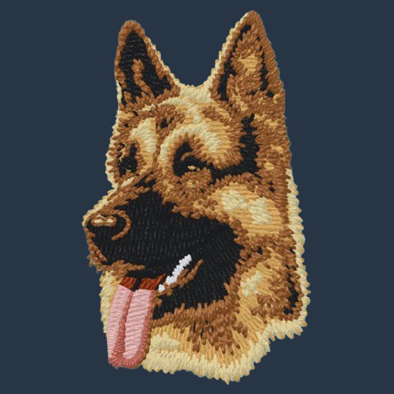 German Shepherd Dog Embroidered Wearable Blanket