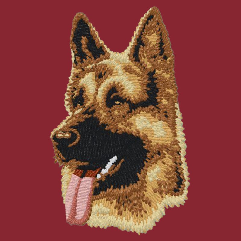 German Shepherd Dog Embroidered Wearable Blanket