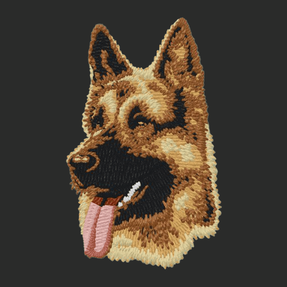 German Shepherd Dog Embroidered Classic Long Sleeve Shirt