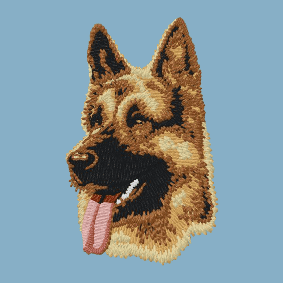 German Shepherd Dog Embroidered Classic Long Sleeve Shirt