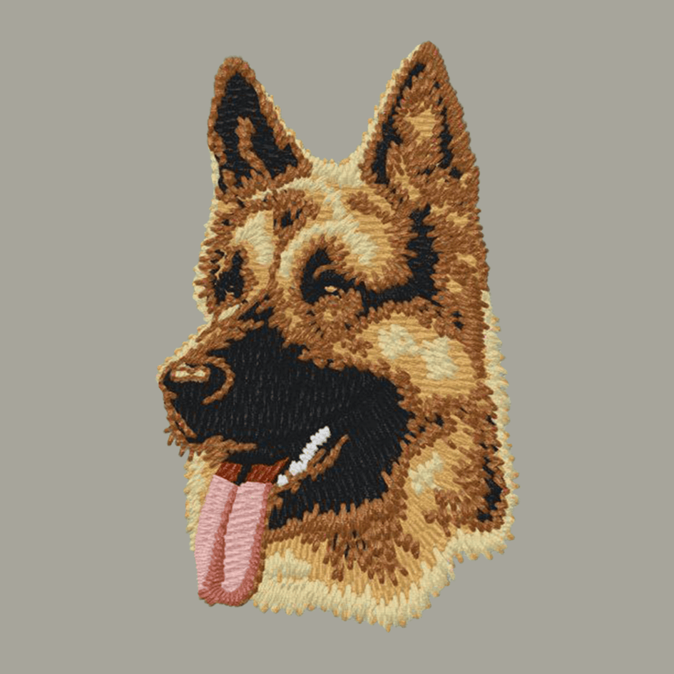German Shepherd Dog Embroidered Classic Long Sleeve Shirt