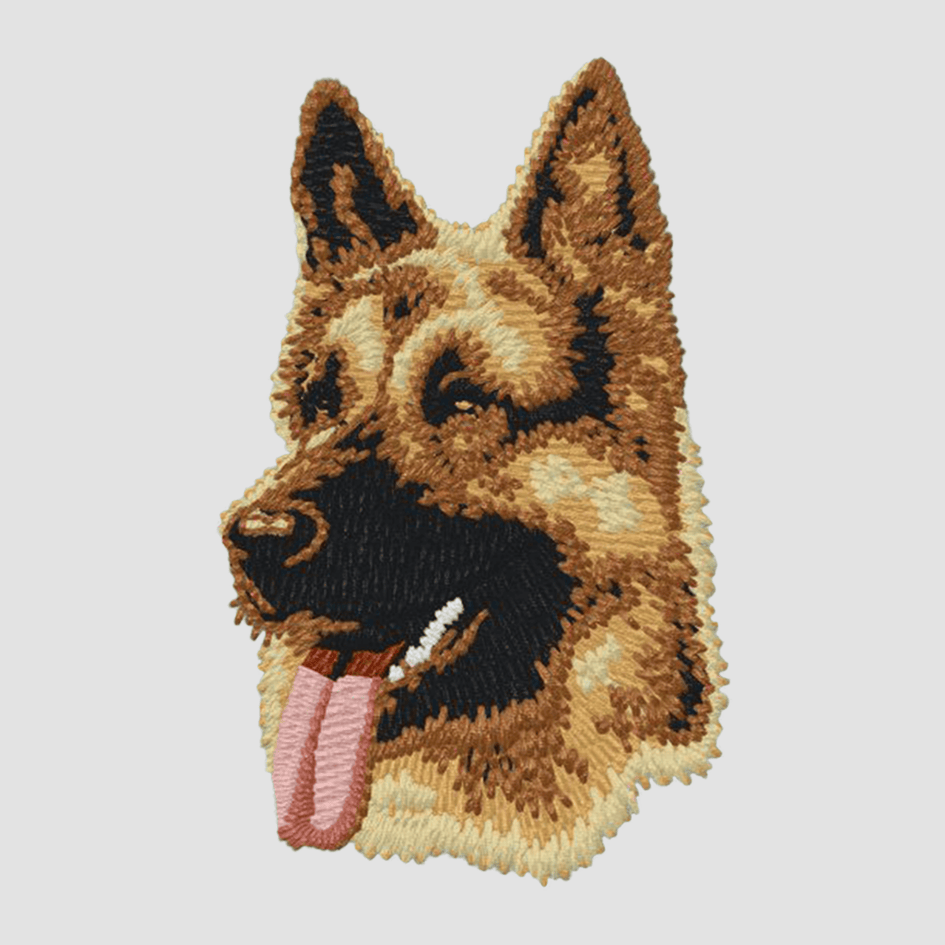 German Shepherd Dog Embroidered Classic Long Sleeve Shirt