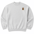 German Shepherd Dog Embroidered Mock Neck Sweatshirt