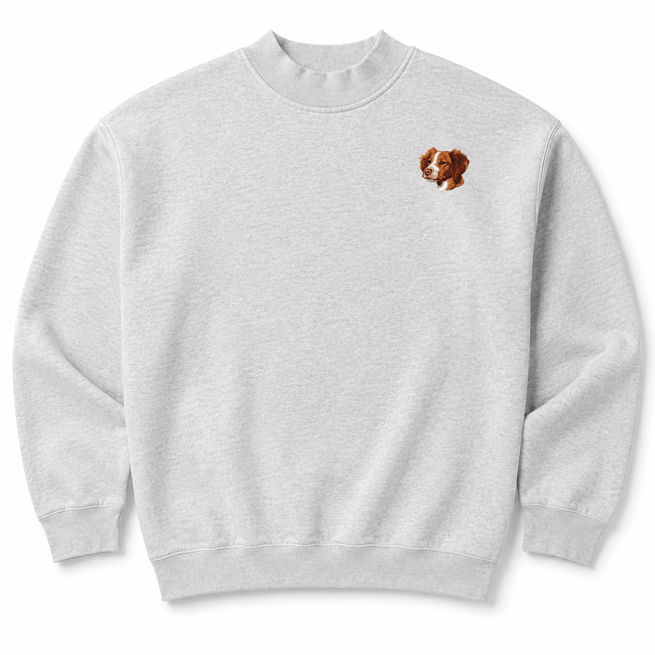 Brittany Embroidered Mock Neck Sweatshirt