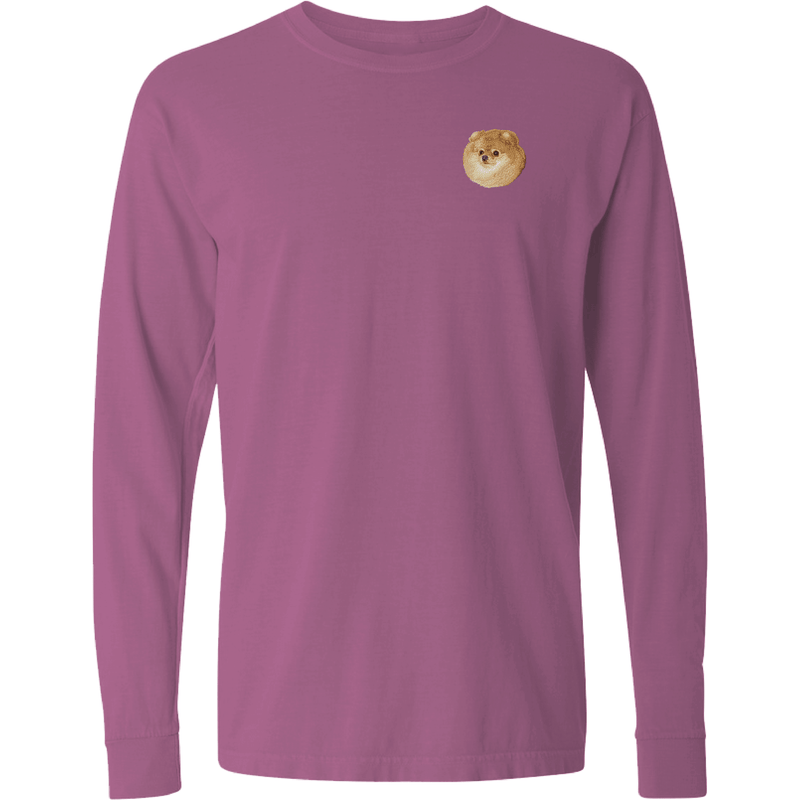 Pomeranian Embroidered Classic Long Sleeve Shirt