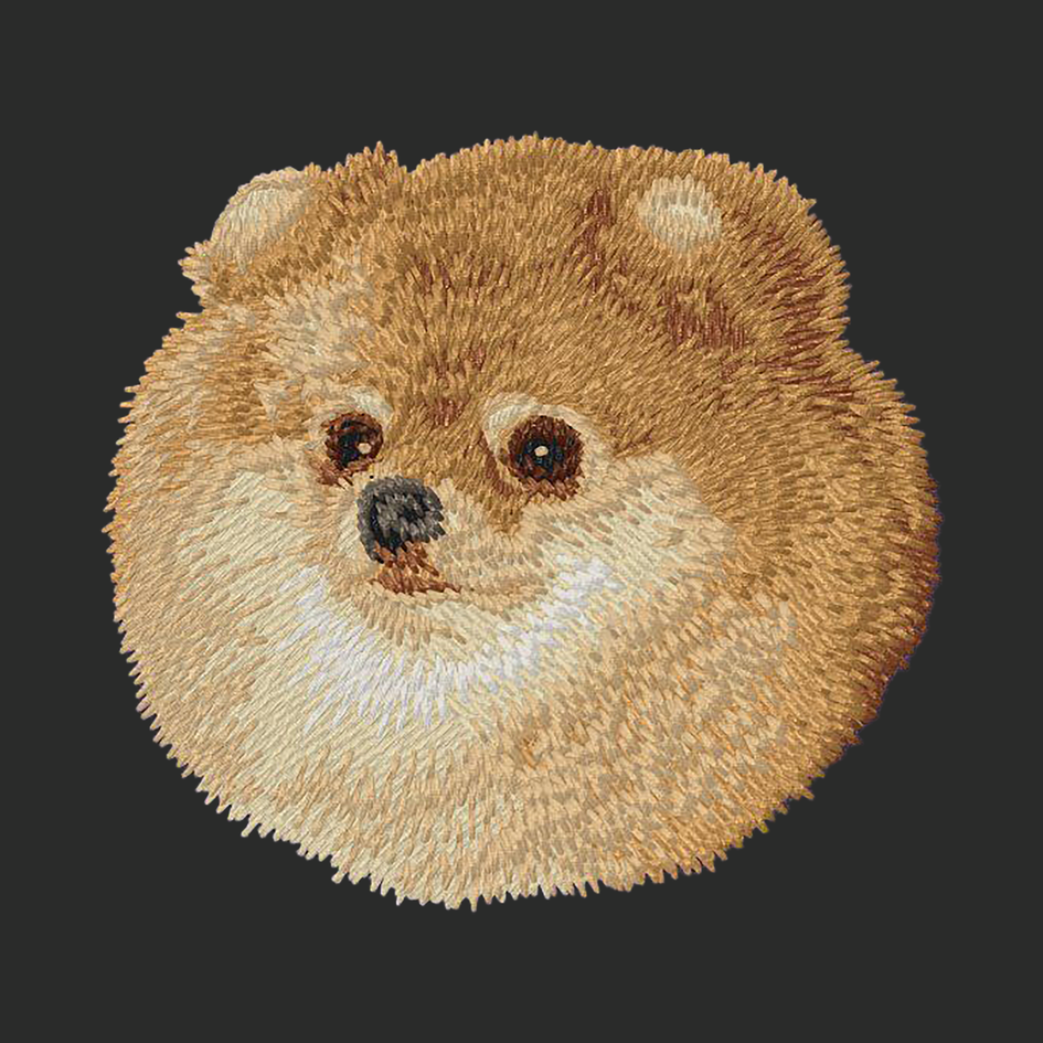 Pomeranian Embroidered Classic Long Sleeve Shirt