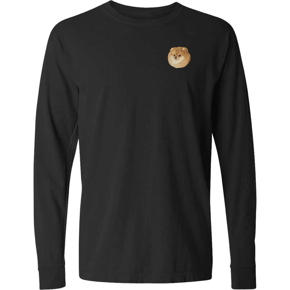 Pomeranian Embroidered Classic Long Sleeve Shirt