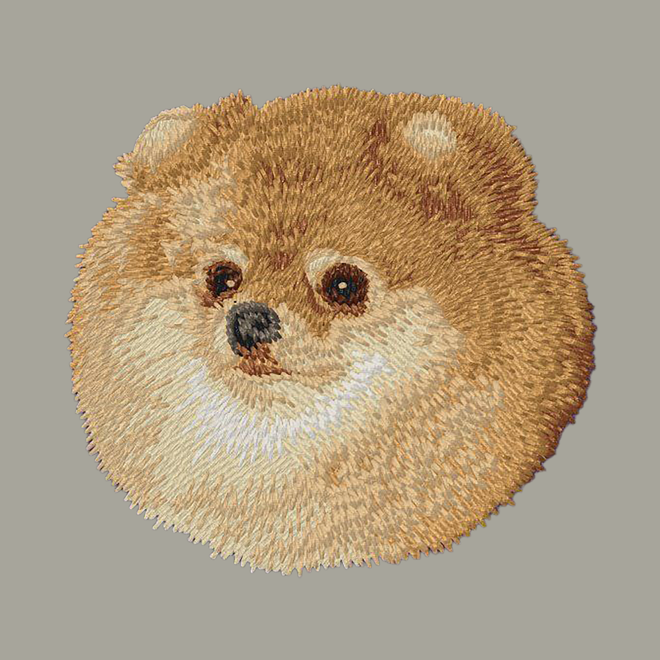 Pomeranian Embroidered Classic Long Sleeve Shirt