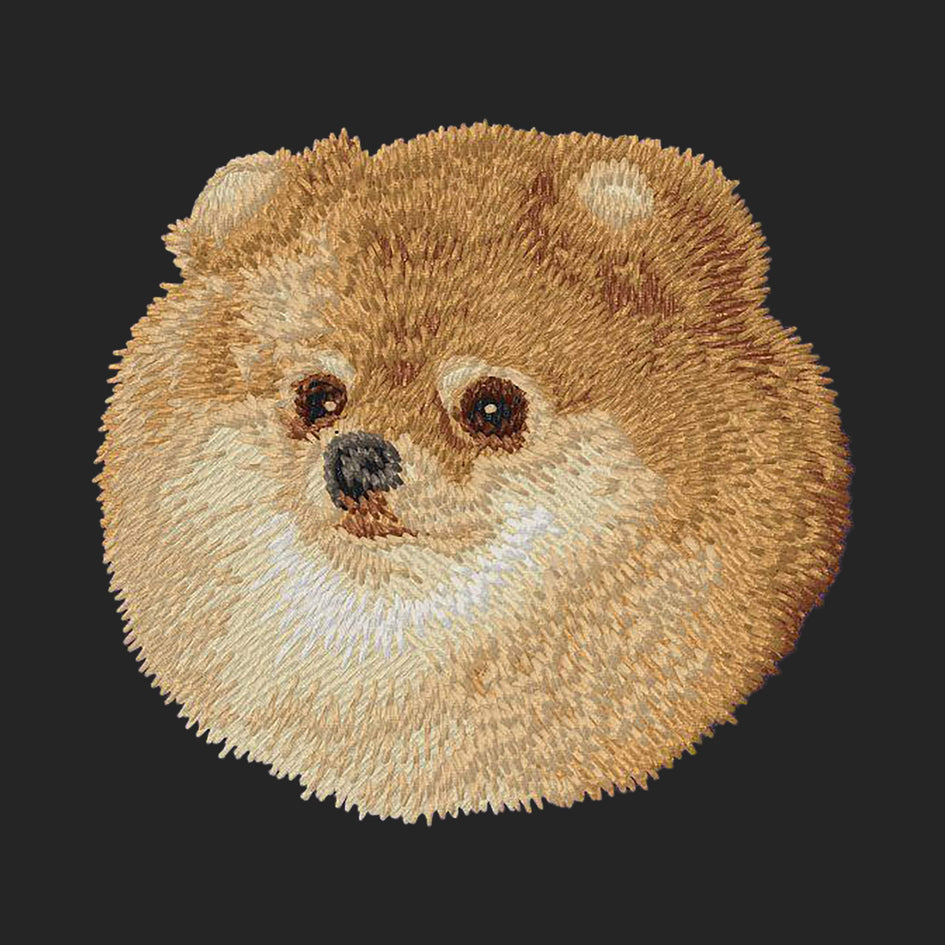 Pomeranian Embroidered Sweatshirt Hoodie