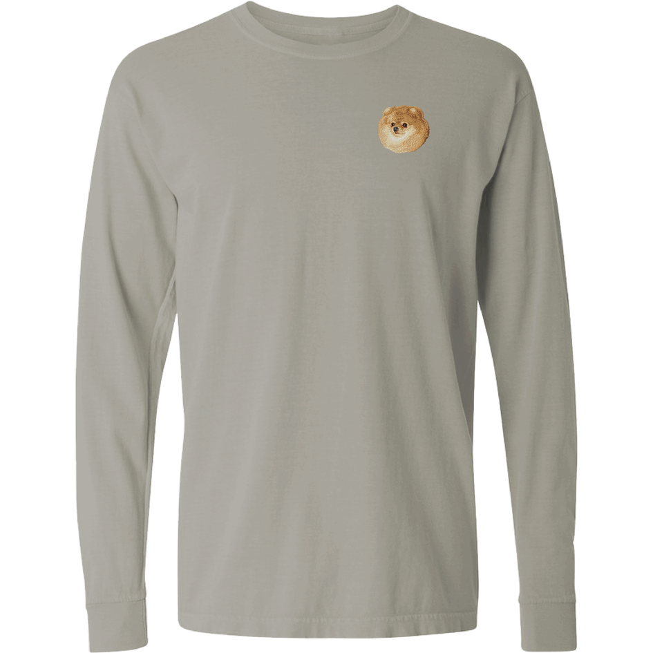 Pomeranian Embroidered Classic Long Sleeve Shirt