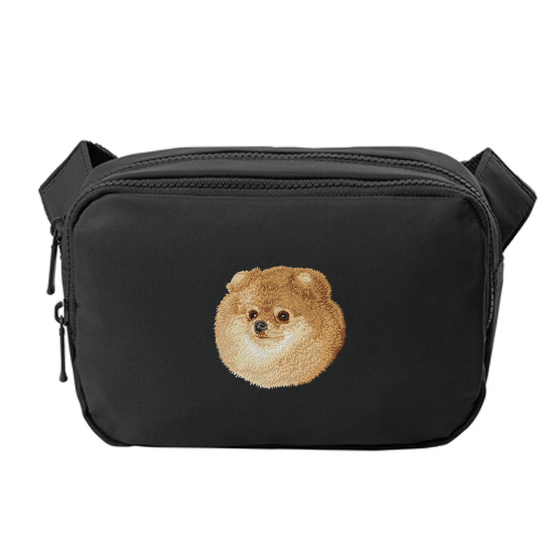 Pomeranian Embroidered Crossbody Bag