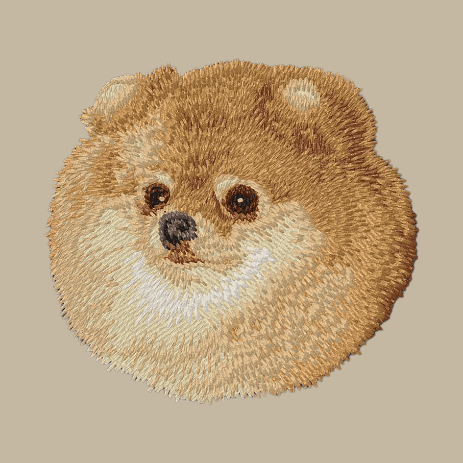 Pomeranian Embroidered Crossbody Bag