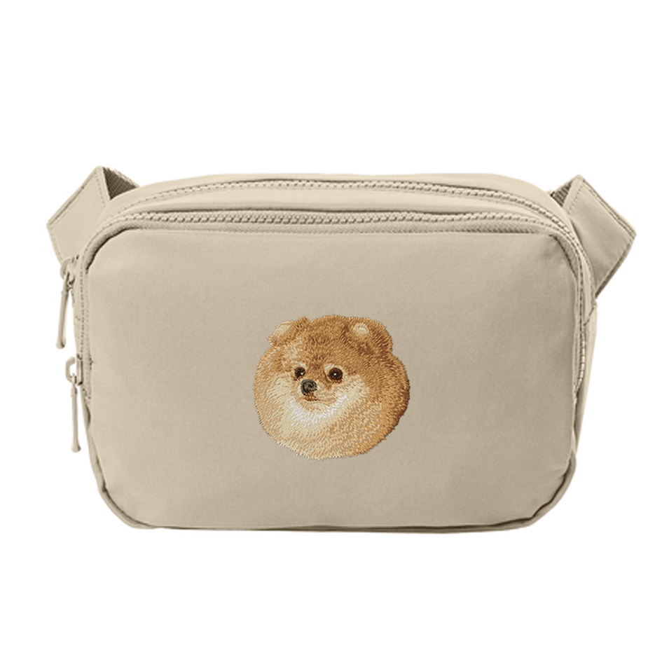 Pomeranian Embroidered Crossbody Bag