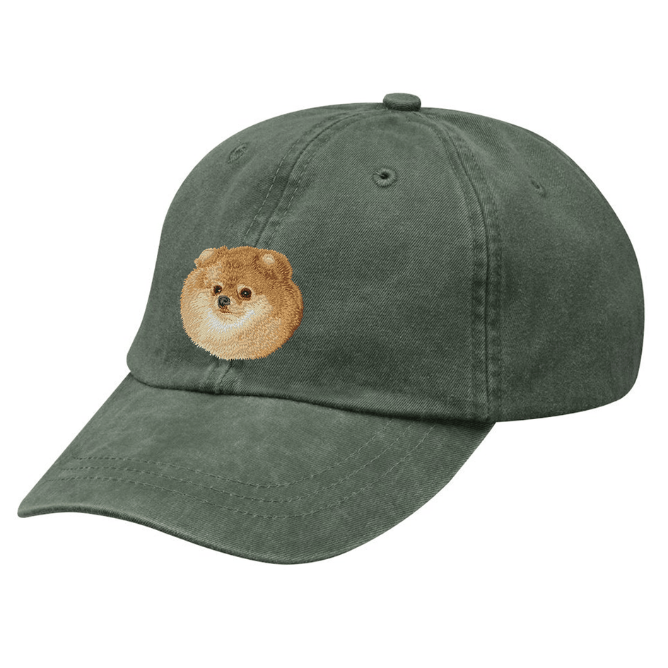 Pomeranian Embroidered Baseball Cap