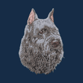 Bouvier des Flandres Embroidered Men's Denim Shirt