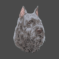 Bouvier des Flandres Embroidered Men's Fleece Jacket