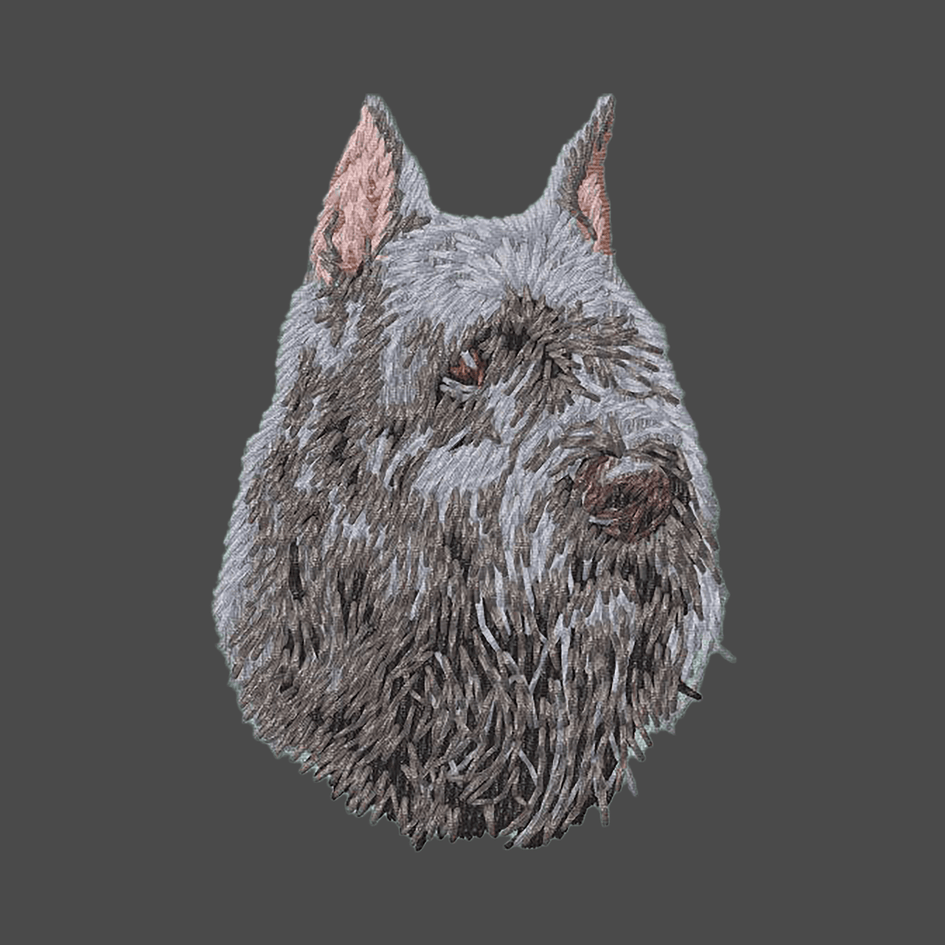 Bouvier des Flandres Embroidered Men's Fleece Jacket