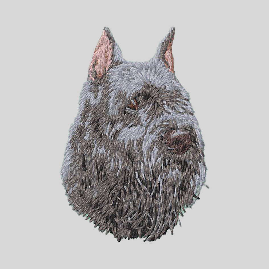 Bouvier De Flandres Embroidered Mock Neck Sweatshirt