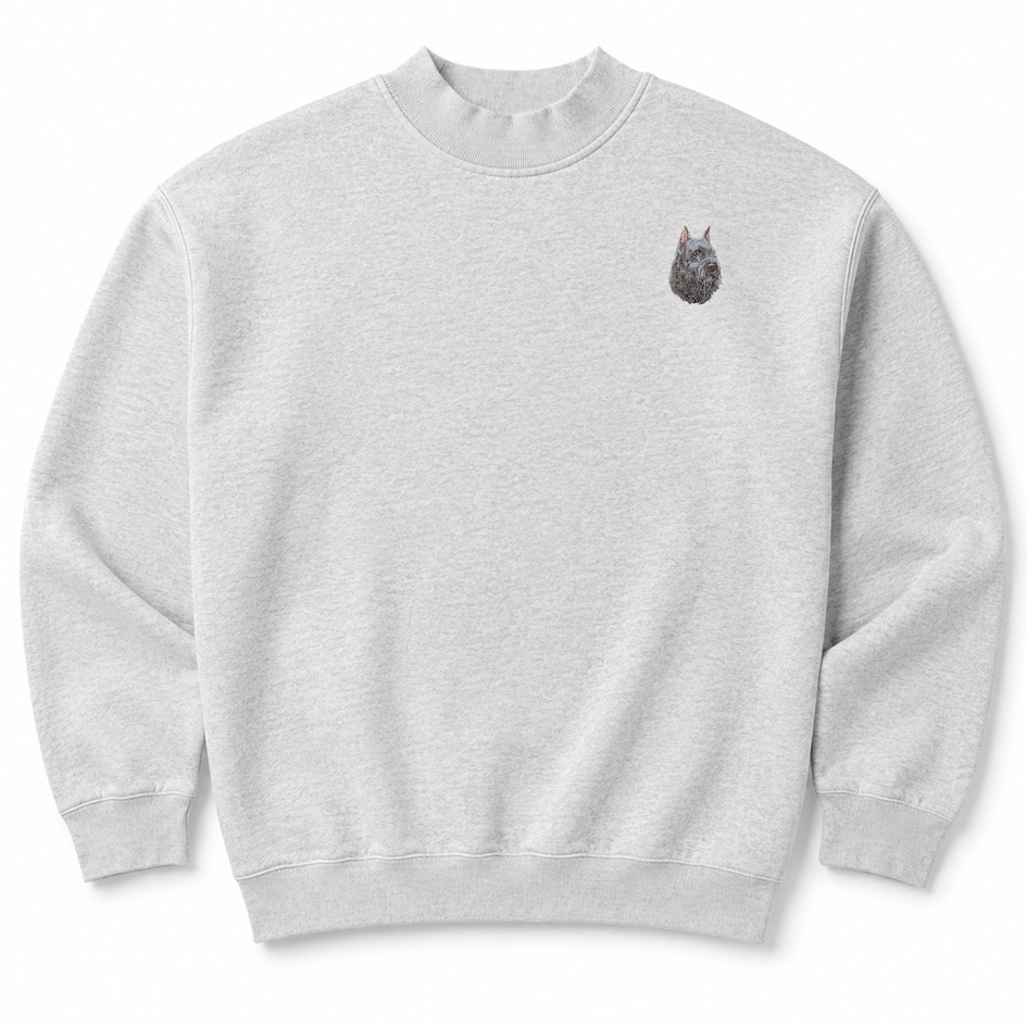 Bouvier De Flandres Embroidered Mock Neck Sweatshirt