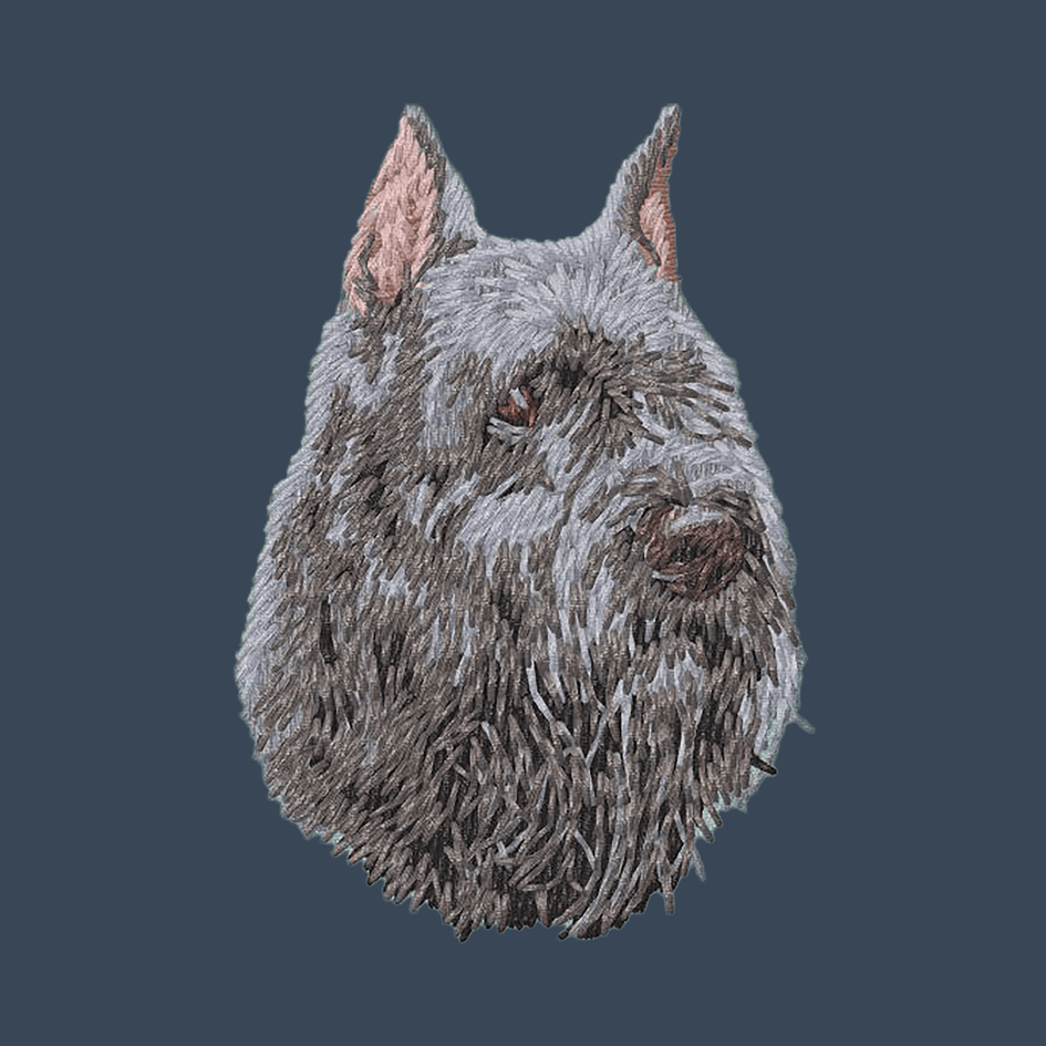 Bouvier des Flandres Embroidered Women's Denim Shirt