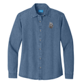 Bouvier des Flandres Embroidered Women's Denim Shirt