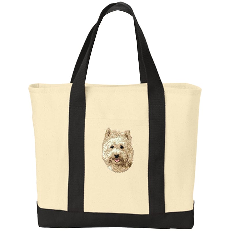 Cairn Terrier Embroidered Tote