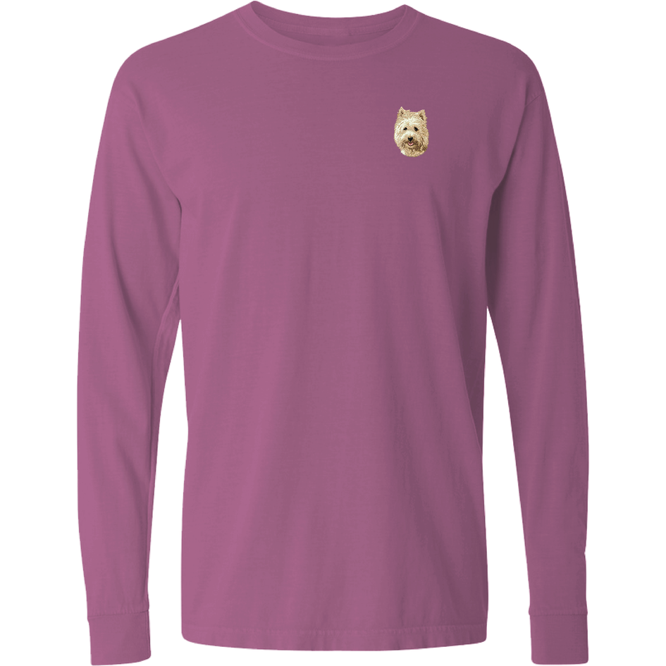 Cairn Terrier Embroidered Classic Long Sleeve Shirt