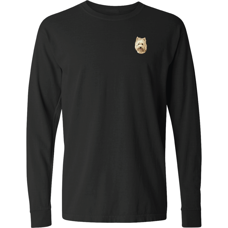 Cairn Terrier Embroidered Classic Long Sleeve Shirt