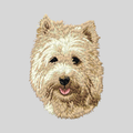 Cairn Terrier Embroidered Mock Neck Sweatshirt