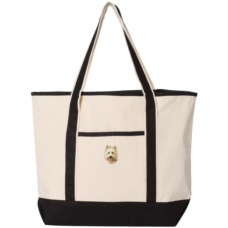 Cairn Terrier Embroidered Tote