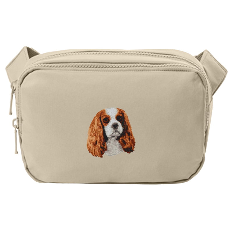 Cavalier King Charles Spaniel Embroidered Crossbody Bag