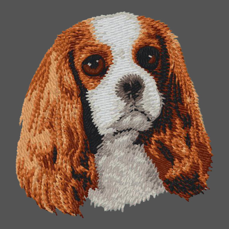 Cavalier King Charles Spaniel Embroidered Men's Fleece Jacket