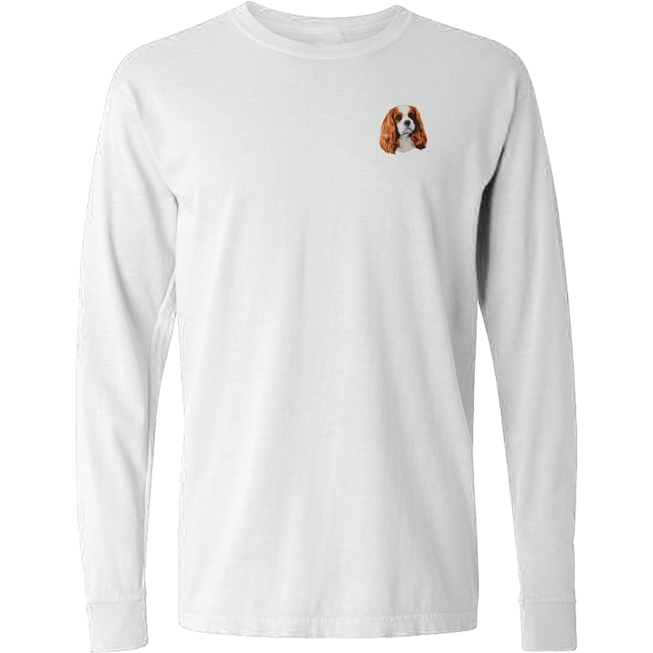 Cavalier King Charles Spaniel Embroidered Classic Long Sleeve Shirt